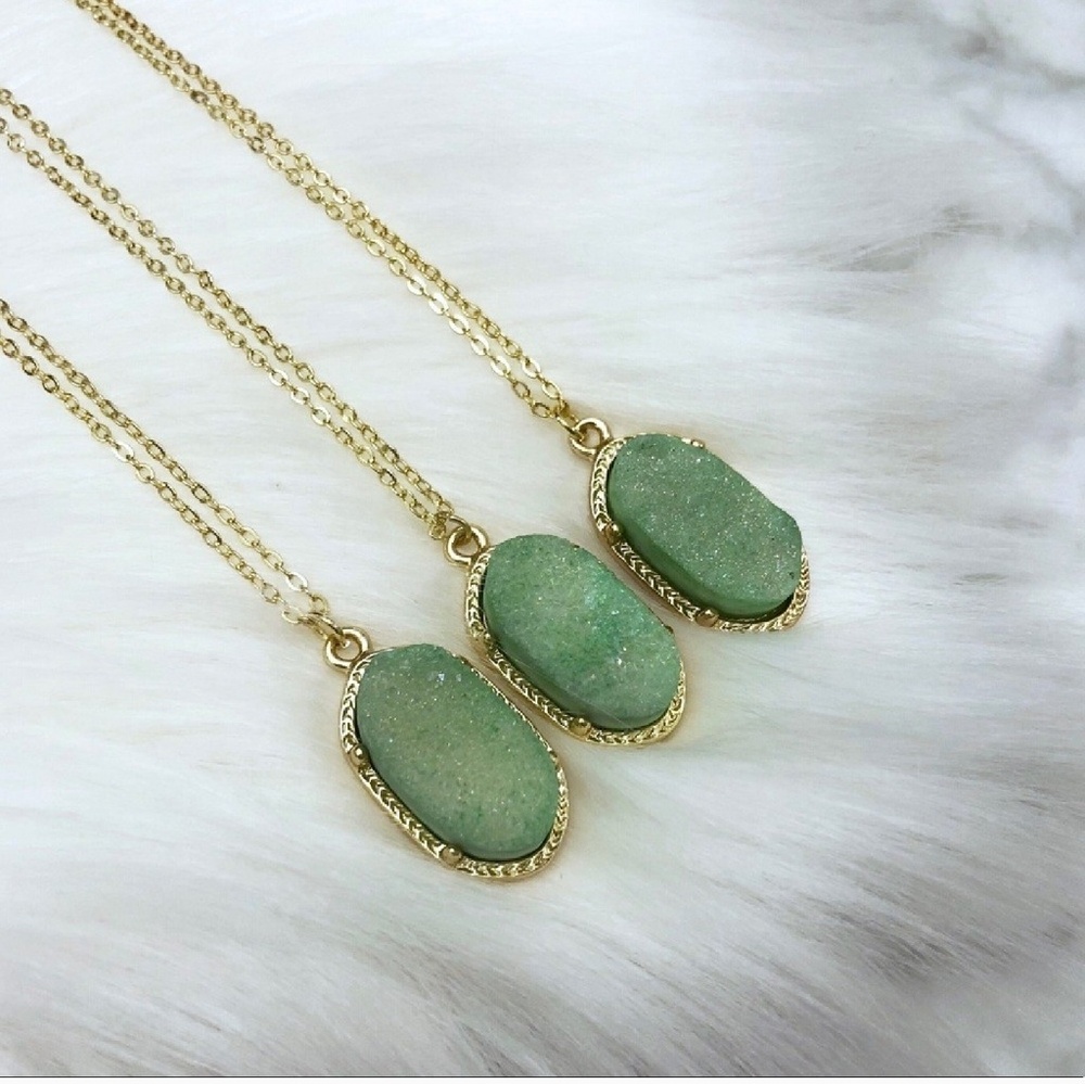 🎉ONLY ONE LEFT🎉Nwt Mint Druzy Quartz Necklaces - Picture 5 of 5